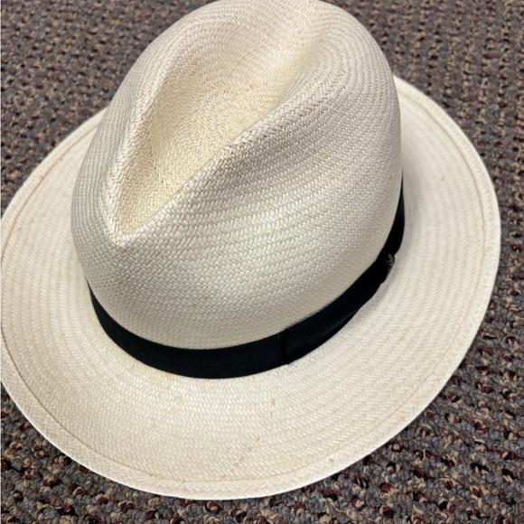 Borsalino Other - Tesi straw Fedora with Black Band